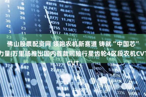 佛山股票配资网 领跑农机新赛道 铸就“中国芯”力量|万里扬推出国内首款同轴行星齿轮4区段农机CVT