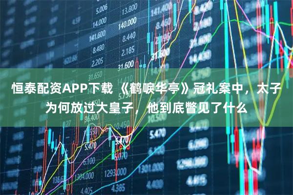 恒泰配资APP下载 《鹤唳华亭》冠礼案中，太子为何放过大皇子，他到底瞥见了什么